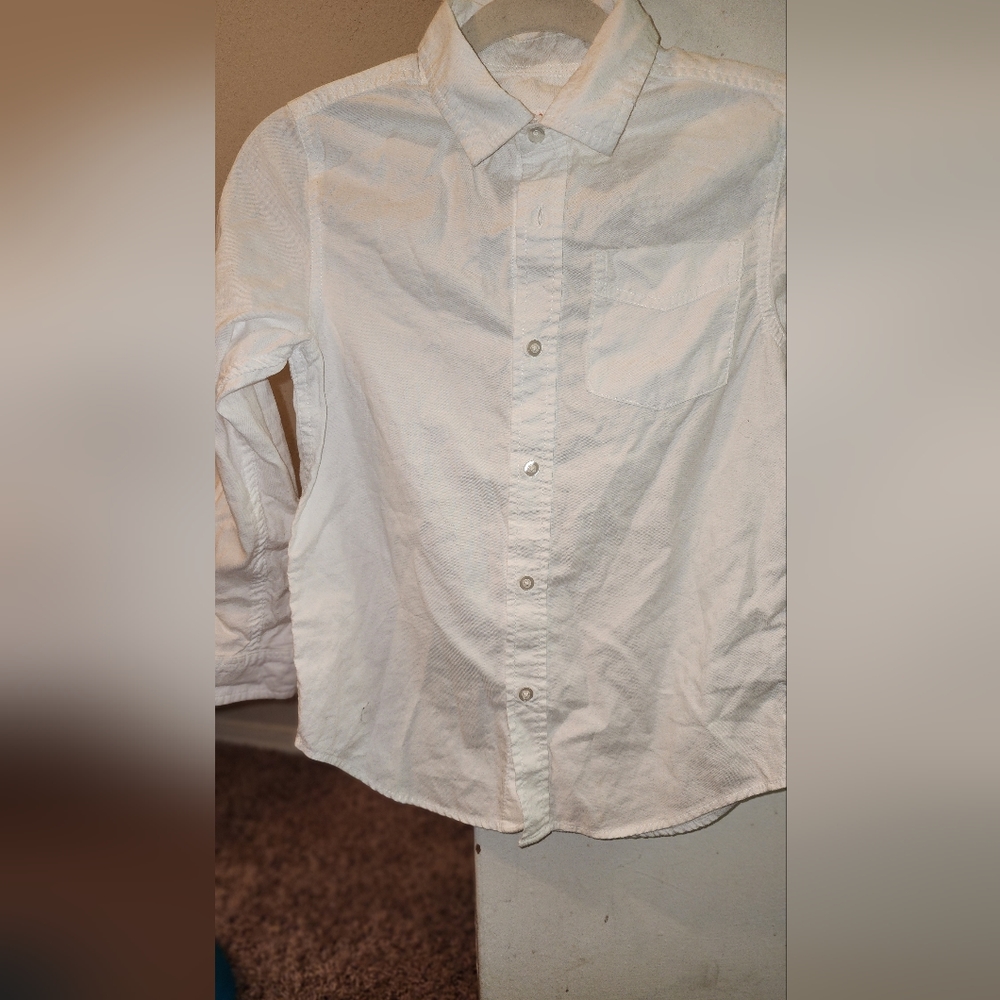 White Button up Boys Size M